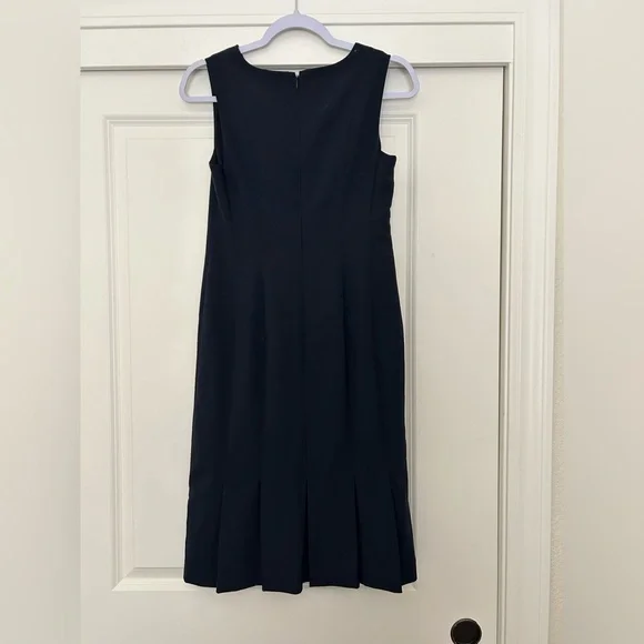 Ann Taylor Navy V-Neck Midi Dress Size 2 - Picture 4 of 4